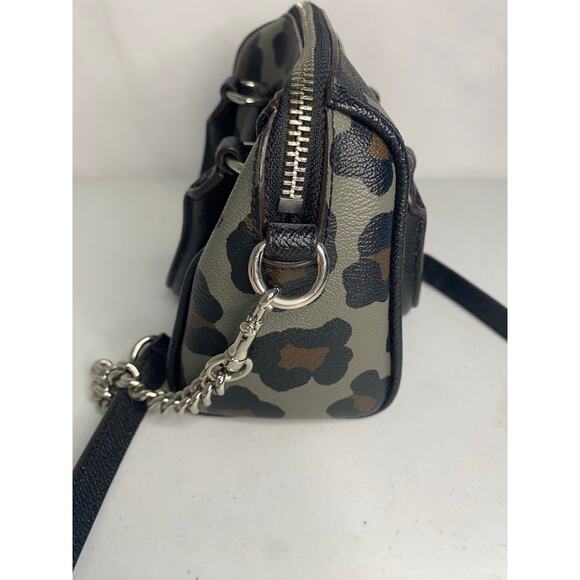 Coach Mini Bennett Satchel Ocelot Print Crossbody Handbag Grey Classic Small - Picture 4 of 16